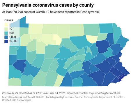 coronavirus trend in pennsylvania