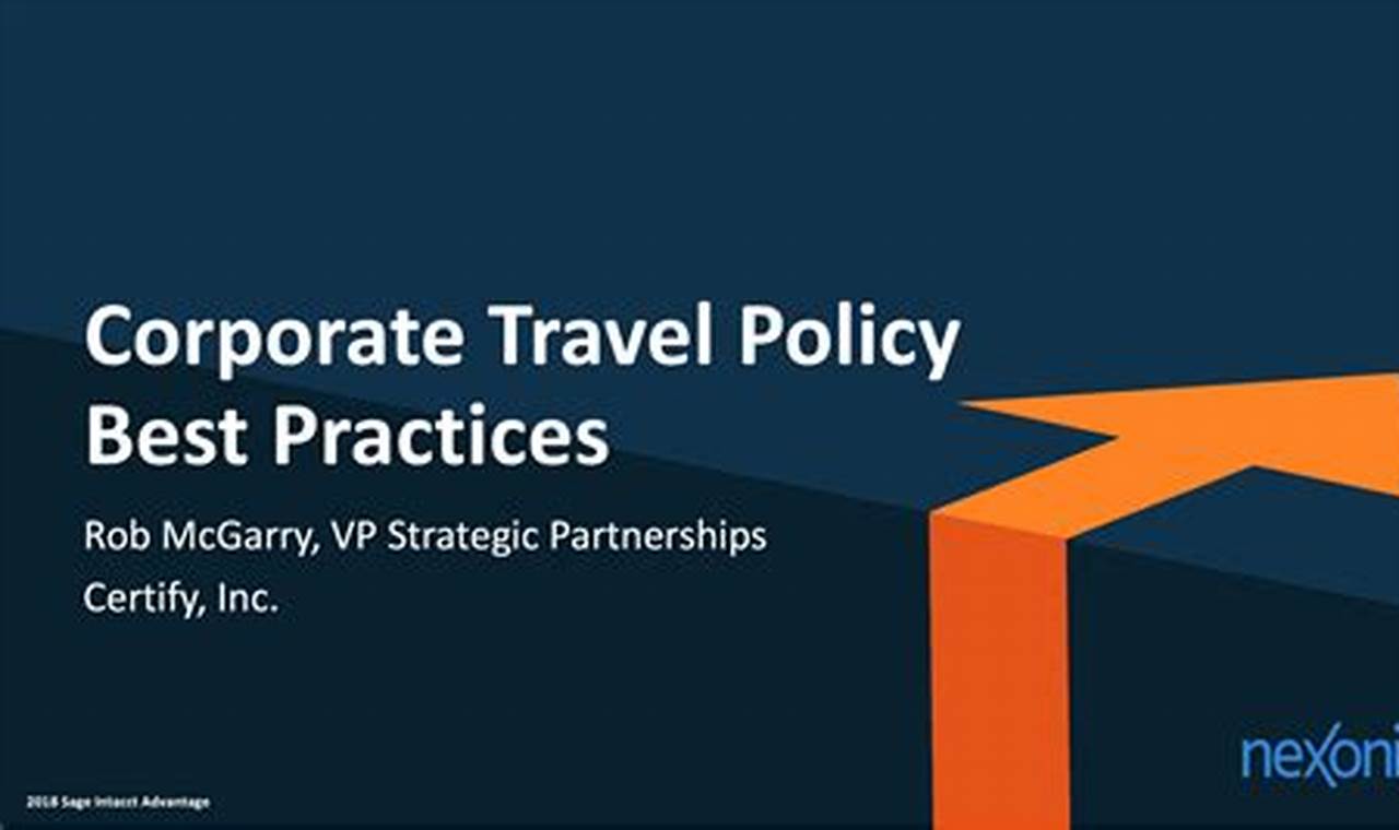corporate travel policy best practices