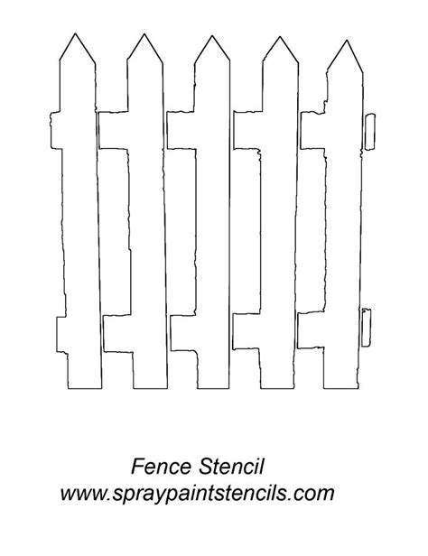 Corral Fence Stencil Printable