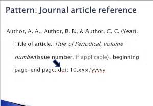 correct apa reference format for a journal article
