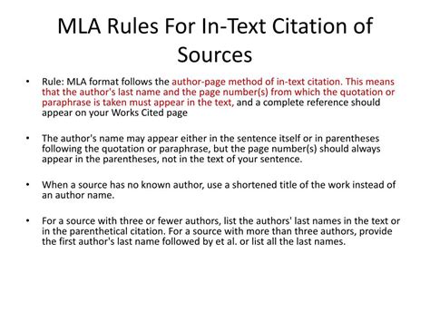 correct in text citation mla format