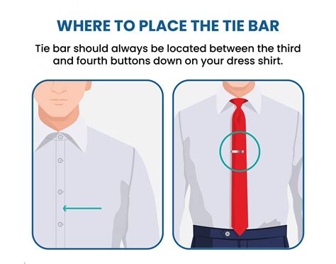 correct tie clip placement