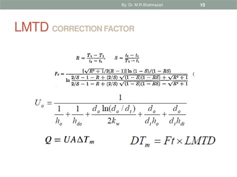 Correction Factor Lmtd