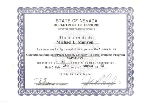 correctional officer certificate program