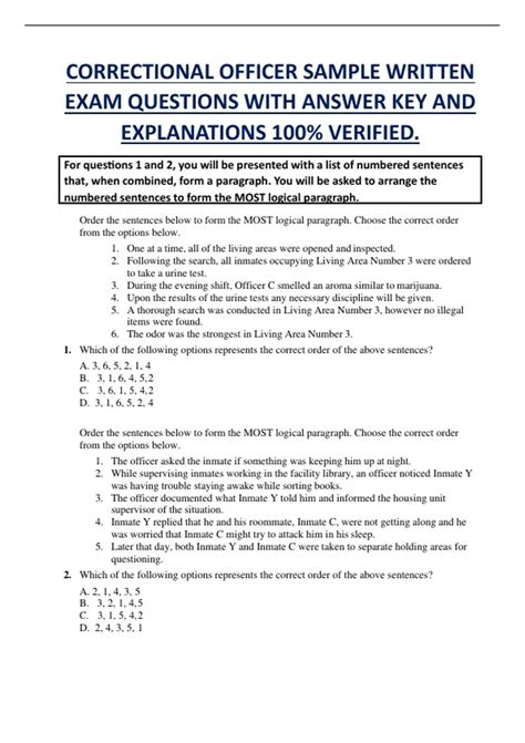 Correctional Officer Test Prep Guide