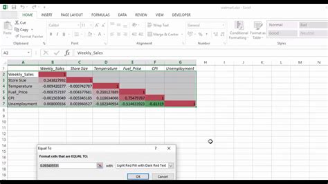 correlation in excel using data analysis