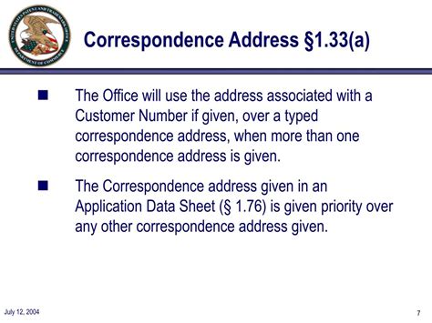 Correspondence Address Definition