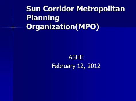 corridor metropolitan planning organization