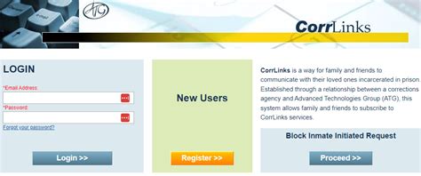 corrlinks inmate email register
