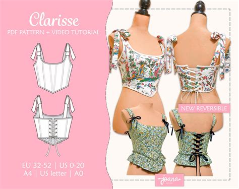 Corset With Straps Pattern