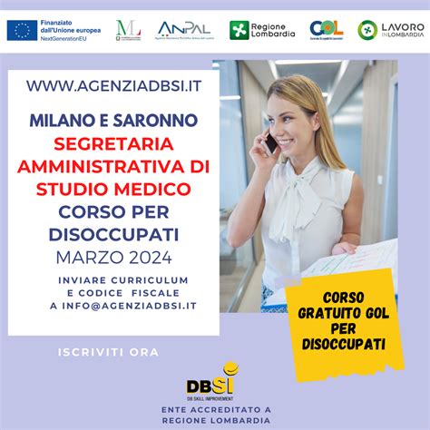 corso per segretaria studio medico milano
