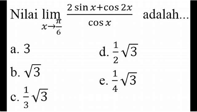 Cos X 1/2 Akar 3: Studi Mendalam tentang Fungsi Matematika yang Kompleks