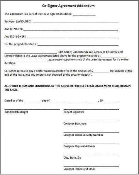 Co Signer Form Fill Online, Printable, Fillable, Blank pdfFiller