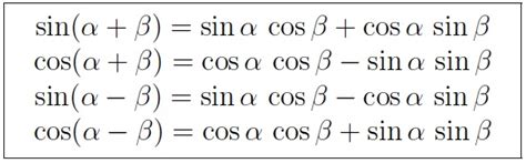 Cosine Angle Sum Formula