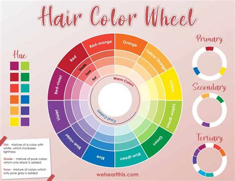 cosmetology hair color wheel chart