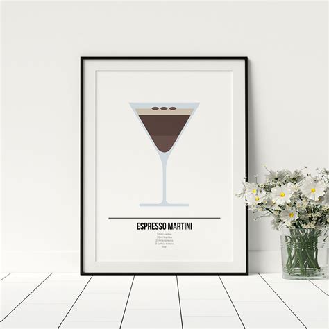 cosmo martini poster print framed