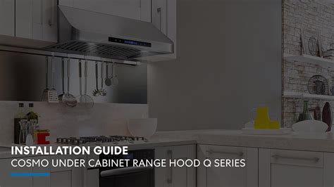 Cosmo Range Hood Installation