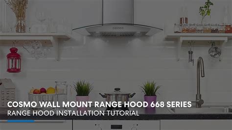 cosmo range hood installation video