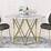 Elle Round Dining Table Gold CosmoLiving by Cosmopolitan Dining