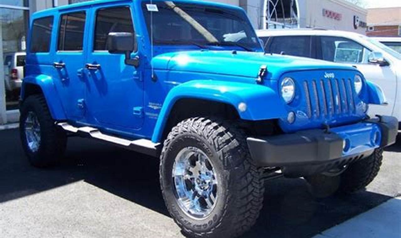 cosmos blue jeep wrangler unlimited for sale