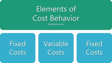 Cost Behavior Variable Costs
