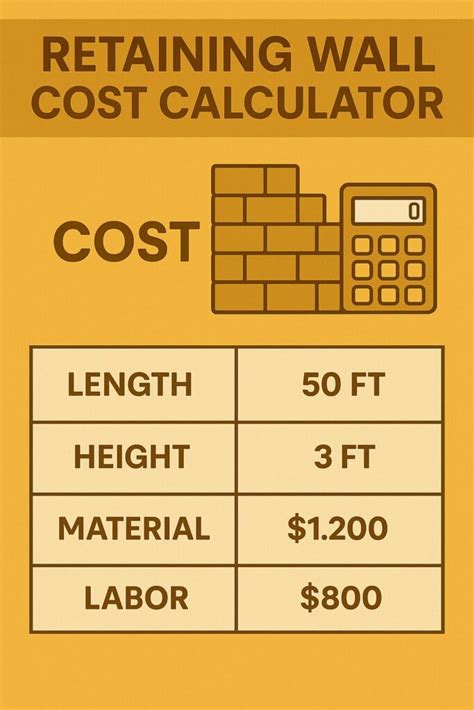 Cost Calculator Retaining Wall