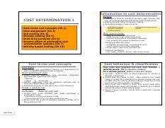 Cost Determination Management