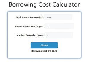 cost of borrowing calculator