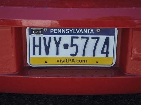cost of new license plate in pa