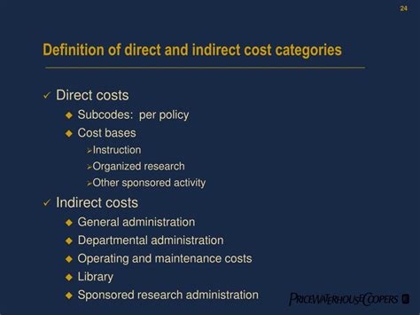 Cost Standards Definition