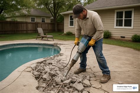 cost to remove and replace concrete pool deck