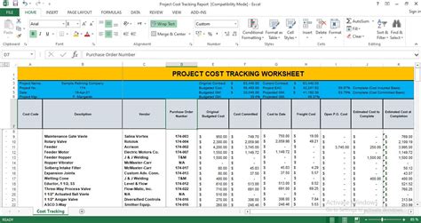 cost tracking project management