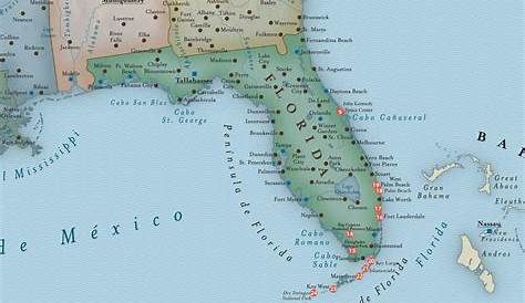 Costa Este De La Florida Mapa