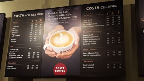 costa coffee cappuccino price