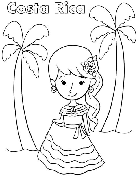 costa rica coloring page