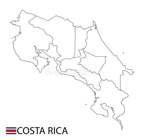 costa rica country outline