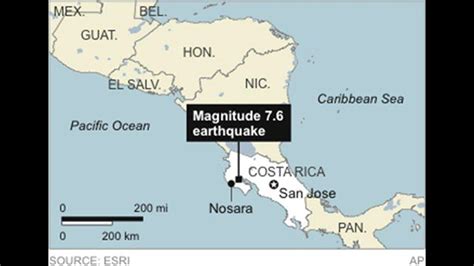 costa rica earthquake breaking news