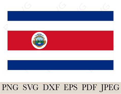 costa rica flag drawing