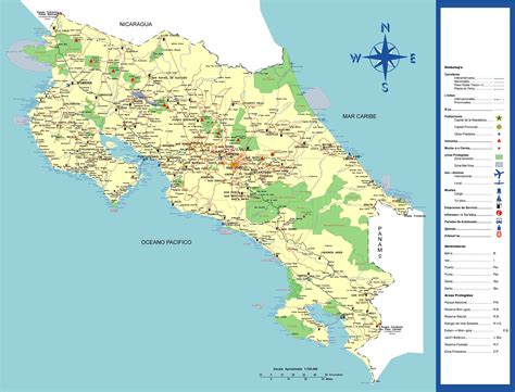 costa rica vacation map