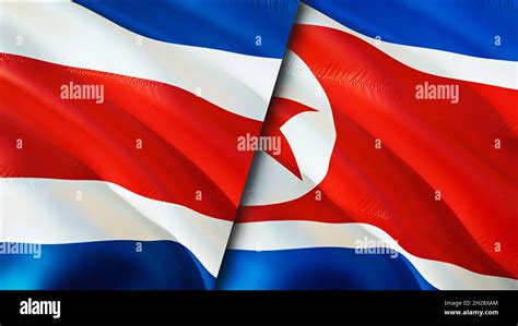 costa rica vs north korea flag