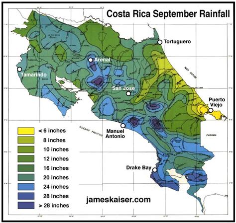 costa rica weather in september and october