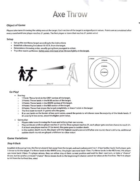Costco Axe Throwing Game Rules