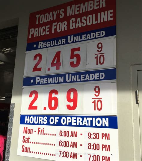 costco gas prices today california