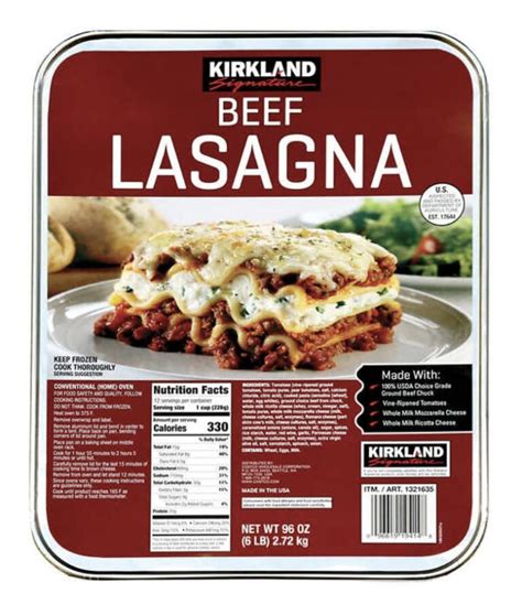 costco lasagna cooking directions