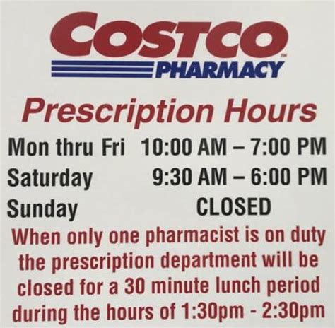 costco pharmacy hours lexington ky