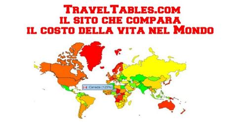 costo della vita nel mondo