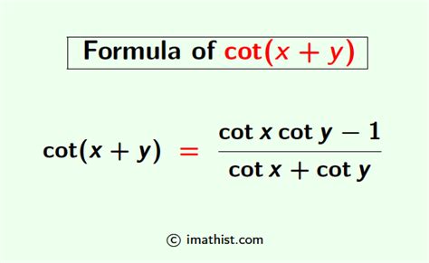 Cot(X+Y) Proof