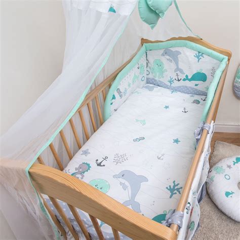 Cot Bedding Set With Bumper