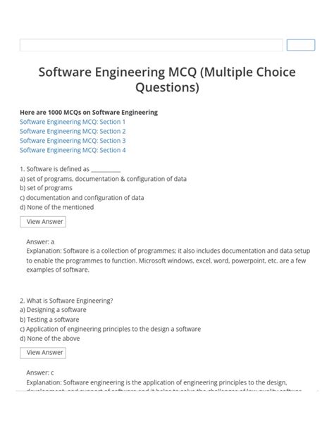 Cots Stands For In Software Engineering Mcq