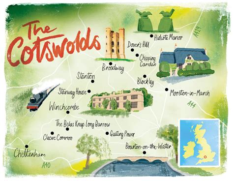 Cotswolds Hills Map